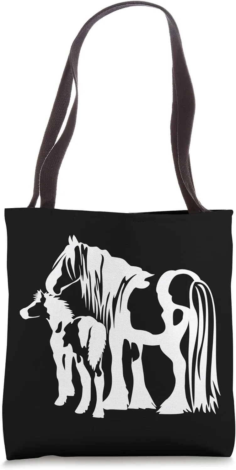 Gypsy Mare and Foal Gypsy Vanner Cob Trending Gypsy Horses Tote Bag