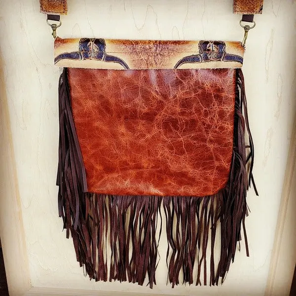 Hair on Hide Steer Head Flap Crossbody Handbag