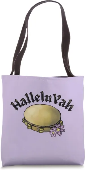 Halleluyah Yah Yahweh Tambourine Messianic Hebrew Israelite Tote Bag