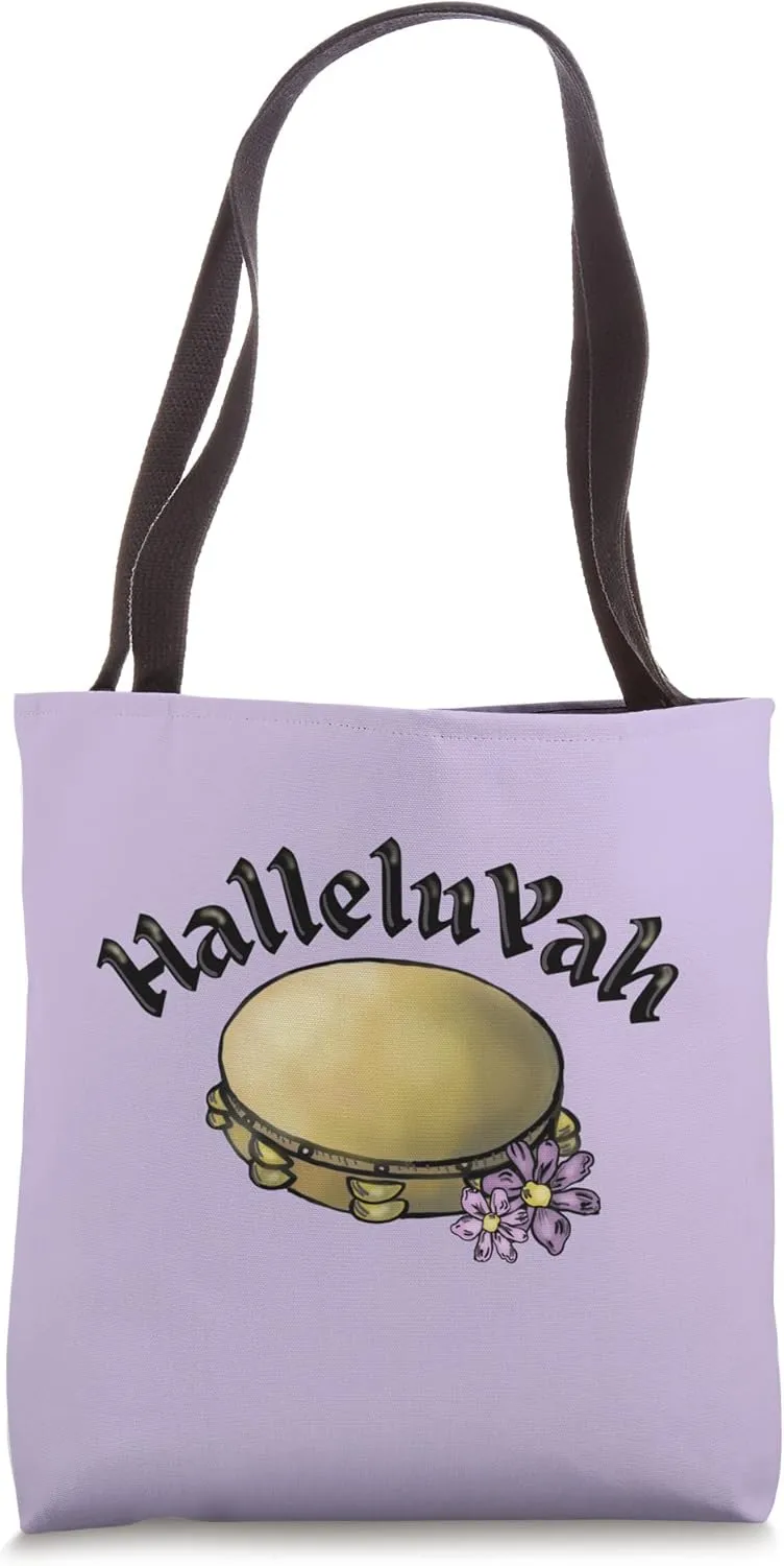 Halleluyah Yah Yahweh Tambourine Messianic Hebrew Israelite Tote Bag