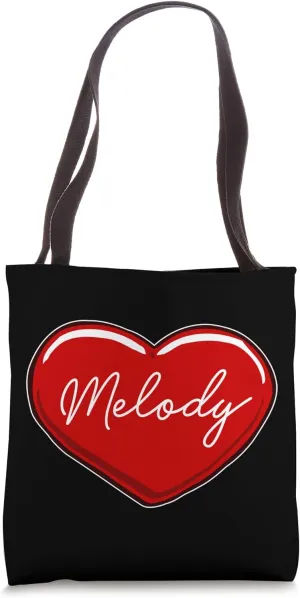 Hand Drawn Heart Melody - First Name Hearts I Love Melody Tote Bag
