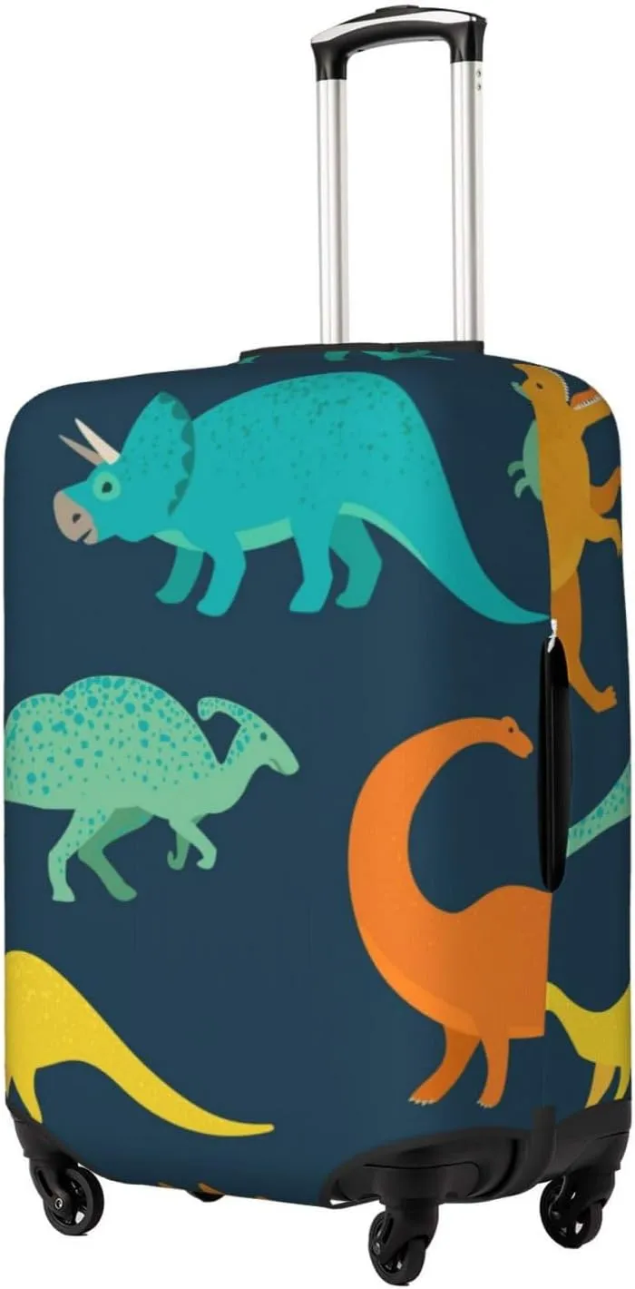 Hand Drawn Seamless Print Elastic Travel Luggage Cover Suitcase Protector Bag, Anti-Scratch, Washable Suitcase Sleeve For Kid Adult,For 18-32 Inch Luggage