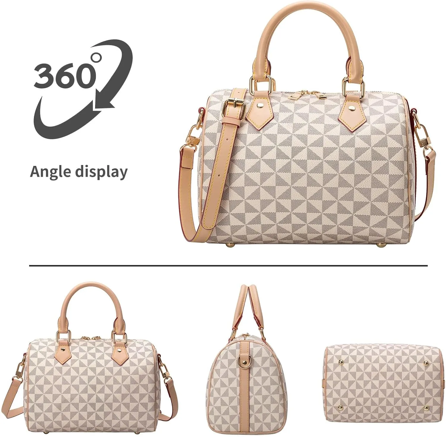 Handbags for Women Faux Leather Purse Large Handle Satchel Bags Shoulder Bag PU Bag