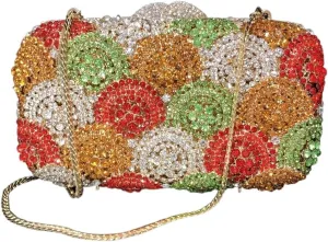 Handmade Rhinestone Dinner Bag Metal Hard Box Banquet Hand Rhinestone Bag For Women
