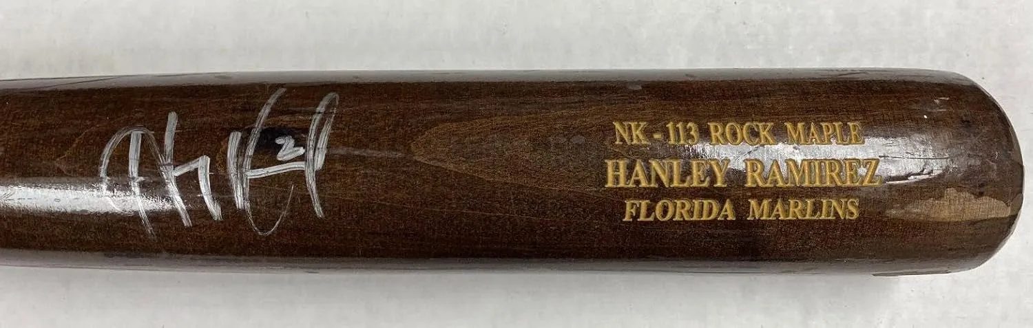 Hanley Ramirez Marlins/red Sox Signed Autographed Nokona Game Bat W/coa Rare - Autographed MLB Bats