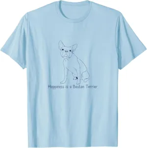 Happiness is a Boston Terrier | Cute Dog Breed T-shirt