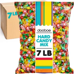 Hard Candy Mix - 7 Pounds - Big Bulk Hard Candies Individually Wrapped - Old Fashioned - Rootbeer, Strawberry, Toffee, Mint and More