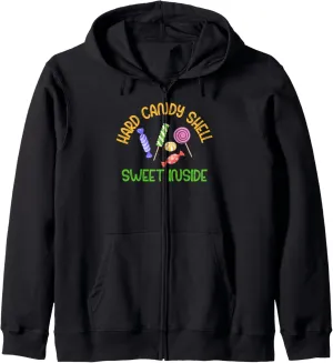 Hard Candy Shell sweet inside Candy Zip Hoodie