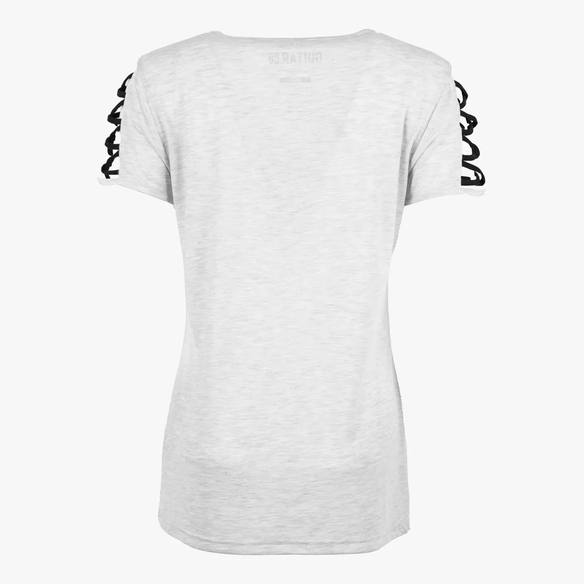 Hard Rock Guitar Company Criss Cross Lattice Sleeves, Slim Fit Tee, Grey