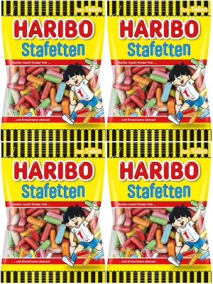 Haribo Stafetten Licorice Candy 4-Pack (4 x 160g)