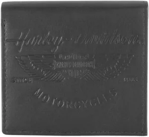 Harley-Davidson Women's Free Spirit Bi-Fold Leather Wallet w/RFID - Black