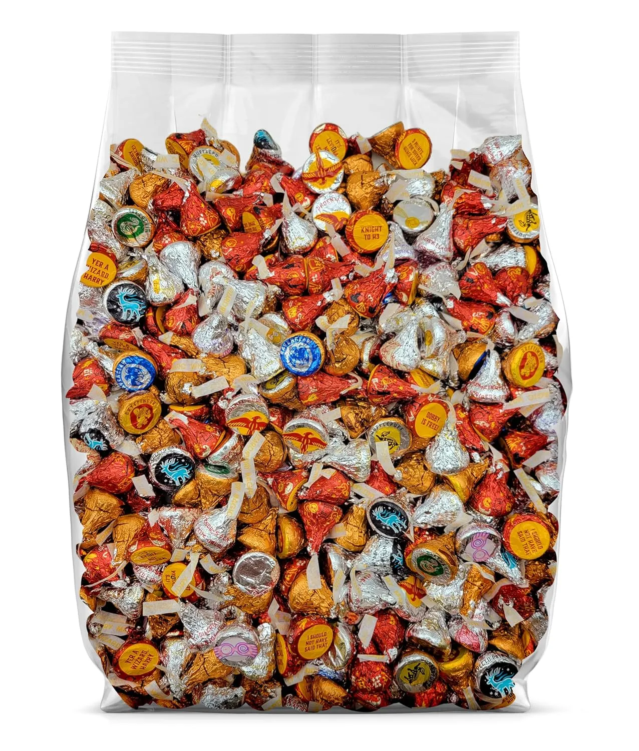 Harry Potter Hershey Kisses Milk Chocolate Candy - 2lb Bulk Hershey Kisses - Individually Wrapped Kisses Harry Potter Candy - Bulk Chocolate Candy - Trick or Treat Candy - 2 Pounds of Bulk Candy