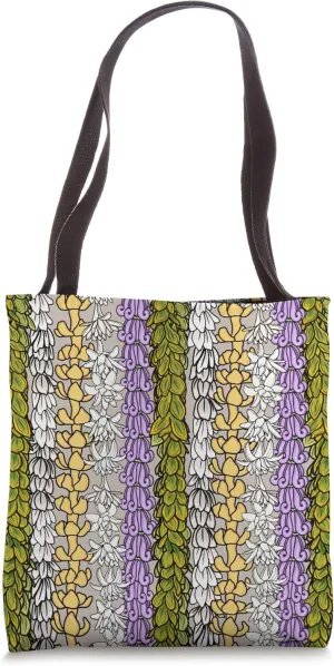Hawaiian Lei Print Design Tote Bag