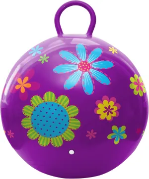 Hedstrom Hopper Ball, Hopping Ball, Jumping Ball, Flowers, 18 Inch