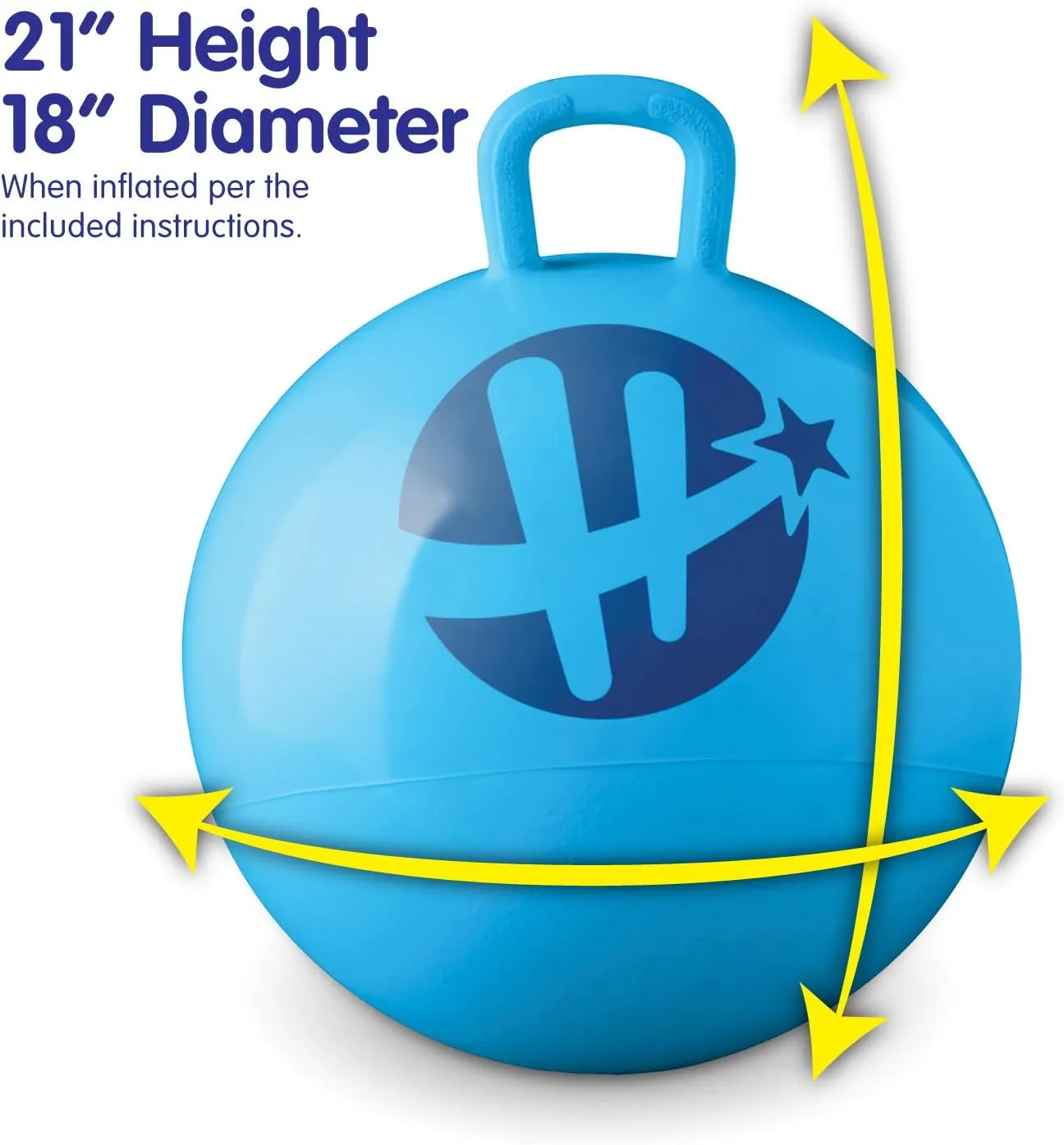 Hedstrom Hopper Ball, Hopping Ball, Jumping Ball, Flowers, 18 Inch