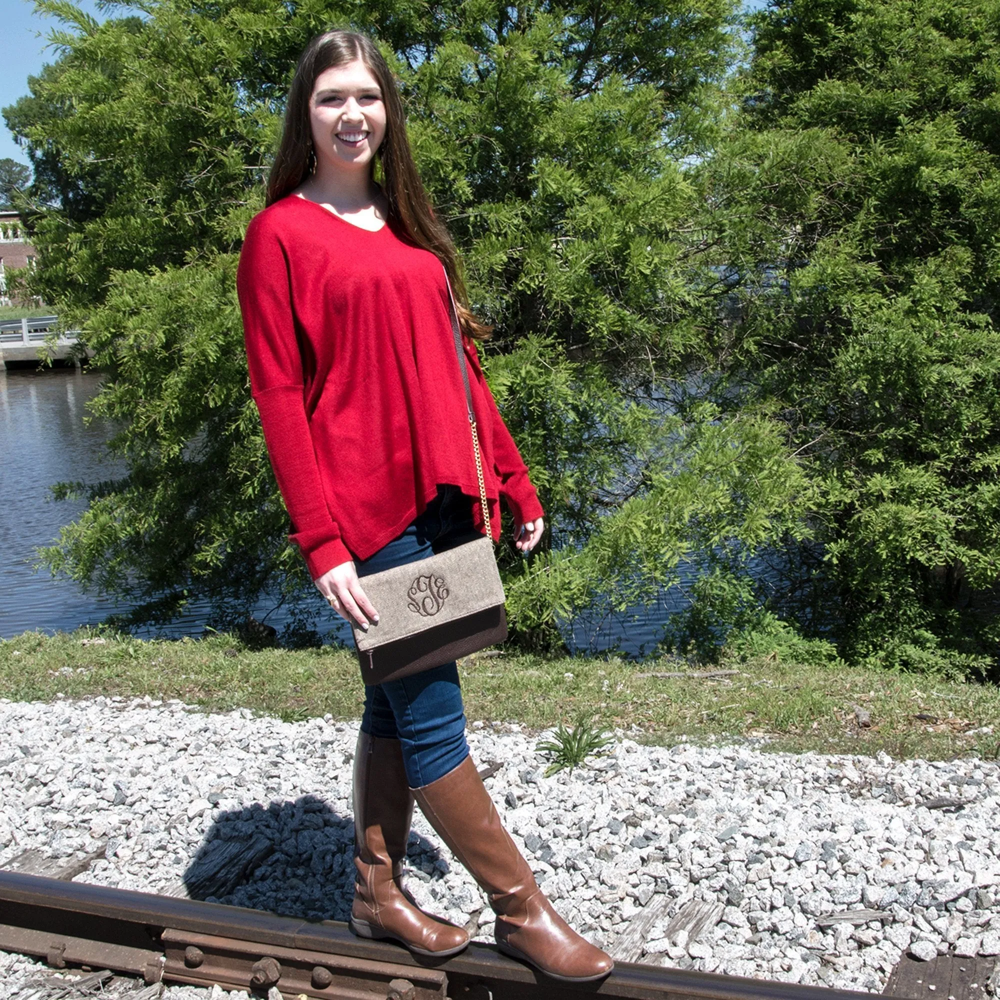 Herringbone Midtown Crossbody