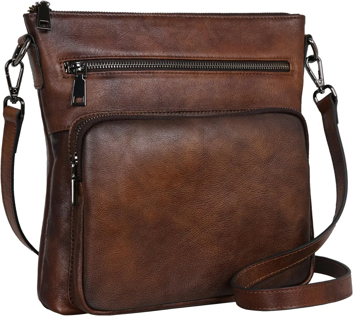HESHE Genuine Leather Purses and Handbags for Women and Crossbody Bag Designer Satchel Purse for Work