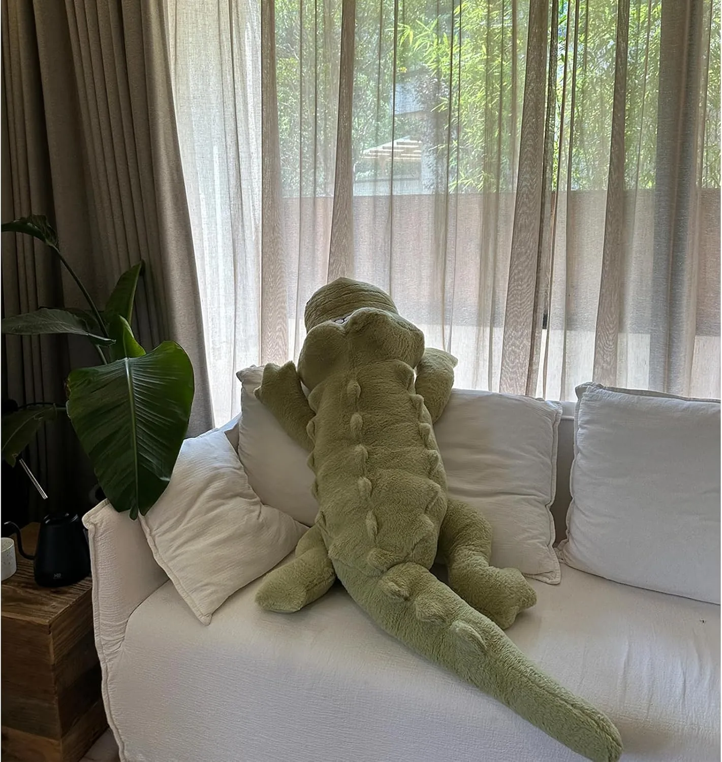 Hofun4U Alligator Plush Pillow, 61 inch Alligator Stuffed Animal, Home Decoration Christmas Valentine’s Birthday Gift for Boys Girls Adults Kids (Green)