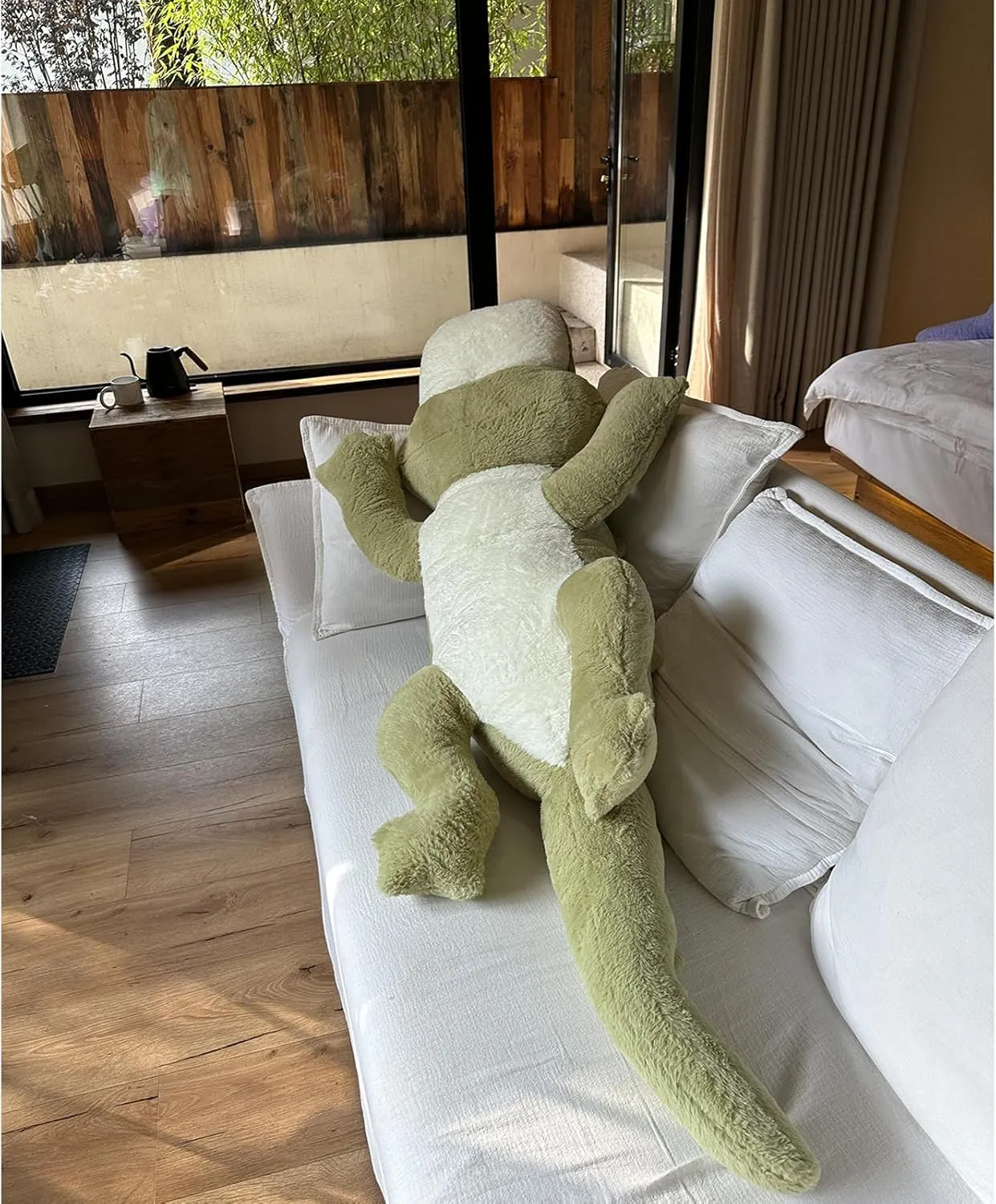 Hofun4U Alligator Plush Pillow, 61 inch Alligator Stuffed Animal, Home Decoration Christmas Valentine’s Birthday Gift for Boys Girls Adults Kids (Green)