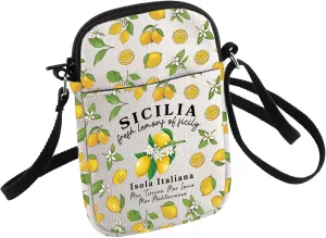 HOLLP Limoncello Sicilia Island Italy Gift Sicily Lemons Crossbody Bag Positano Gift Italy Gift