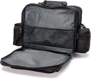 Hopkins Medical Products Mark V Shoulder Bag, HIPAA Compliant Lockable Zippers for Security, Adjustable Straps and Reinforced Bottom, Fold-Down Compartment for Easy Access, 13x11.25x7.5 inch, Black