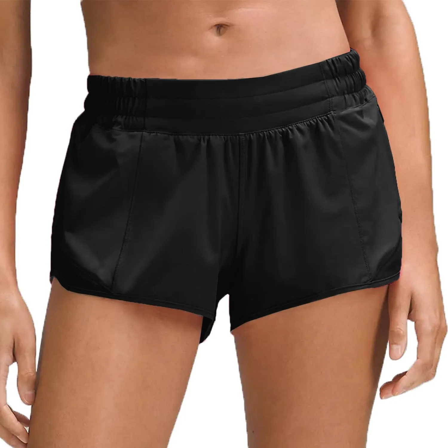 Husnainna Athletic Running Shorts for Women 2.5'' with Zipper Pockets and Mesh Liner Yoga Gym Workout
