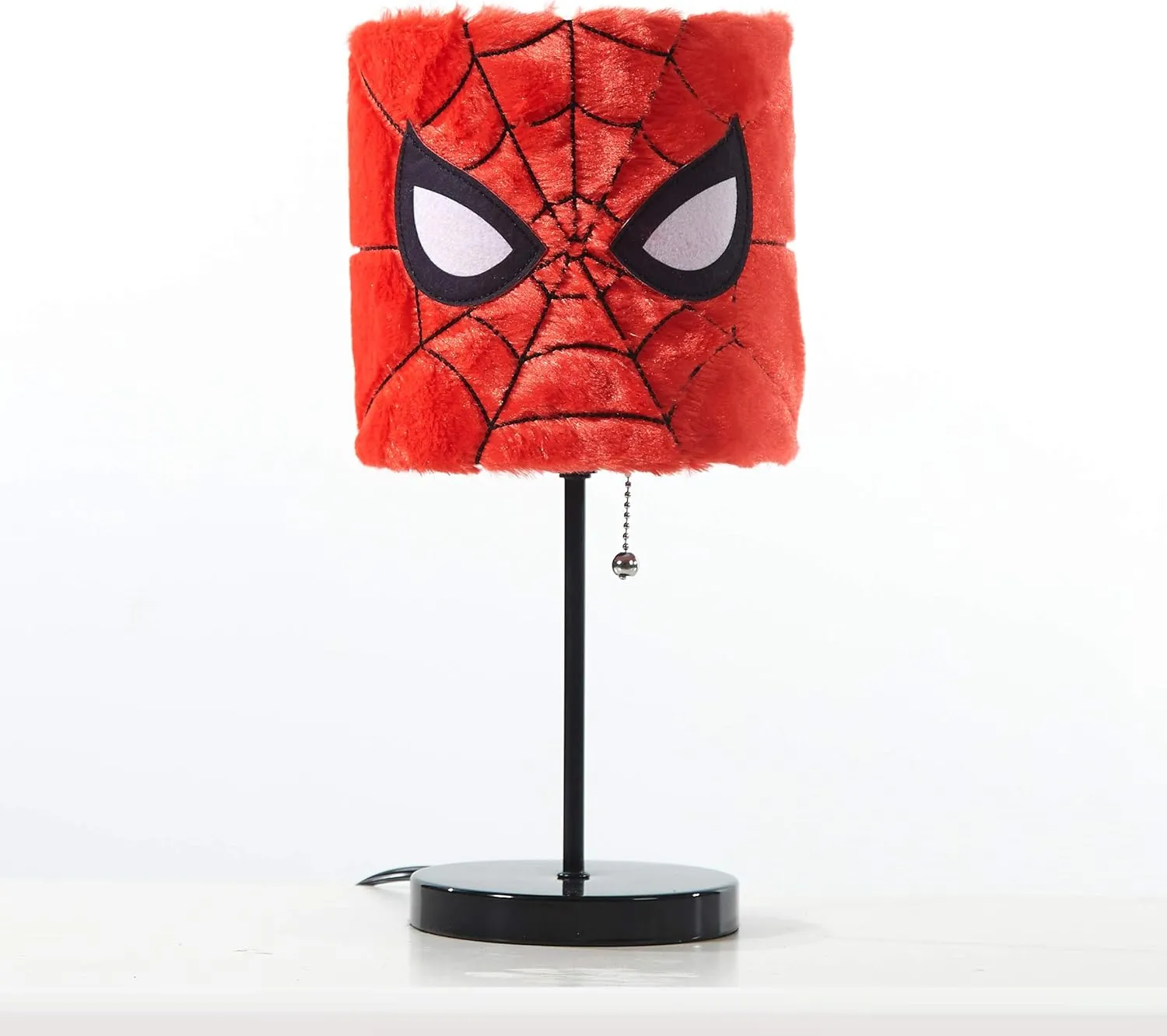 Idea Nuova Marvel Spiderman Plush Shade Stick Table Lamp, Red
