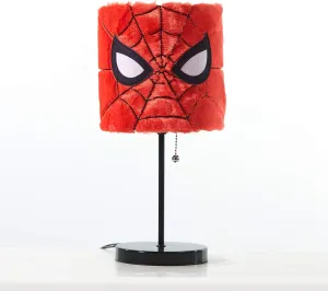Idea Nuova Marvel Spiderman Plush Shade Stick Table Lamp, Red
