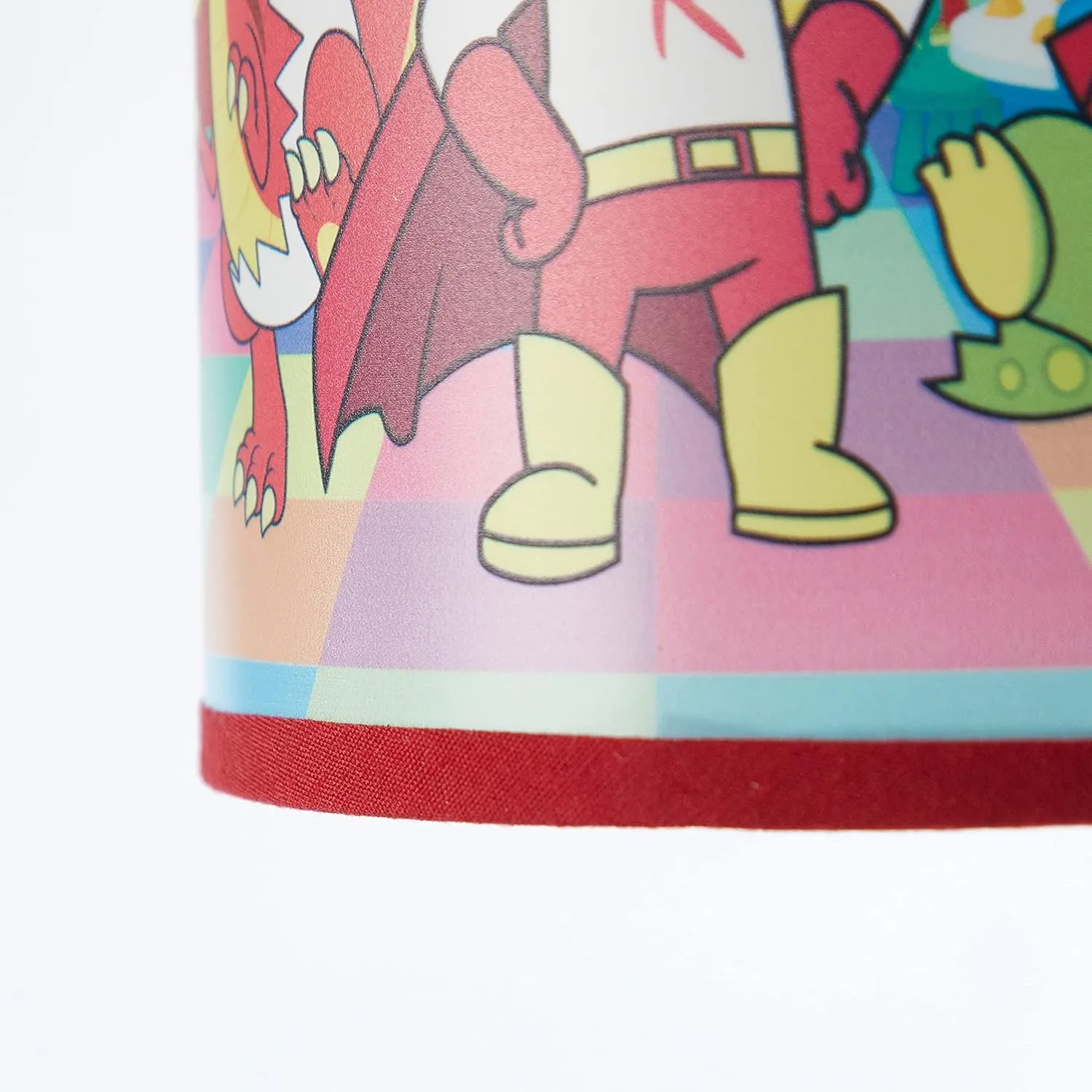 Idea Nuova Ryan's World Stick Table Kids Lamp with Pull Chain Themed Printed Decorative Shade