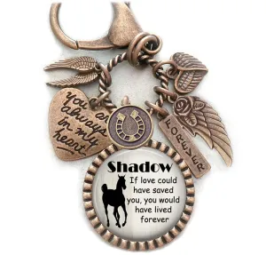 If Love Could Have Saved You Horse Memorial, Custom Name, Purse Clip, Backpack Clip, Key Chain or Necklace, Unisex Design, Sympathy, Bereavement Gift, Loss of Horse