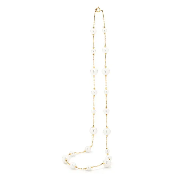 IKECHO GOLD FRESHWATER PEARL NECKLACE
