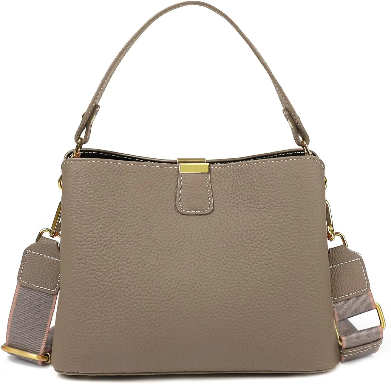 imeetu Crossbody Bags for Women Genuine Leather Shoulder Bag with Zipper Medium Size