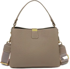imeetu Crossbody Bags for Women Genuine Leather Shoulder Bag with Zipper Medium Size