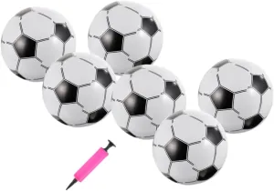 Inflatable Soccer Balls 7pcs Pool Football for Swimming Pool Ball for Beach Summer Random Color