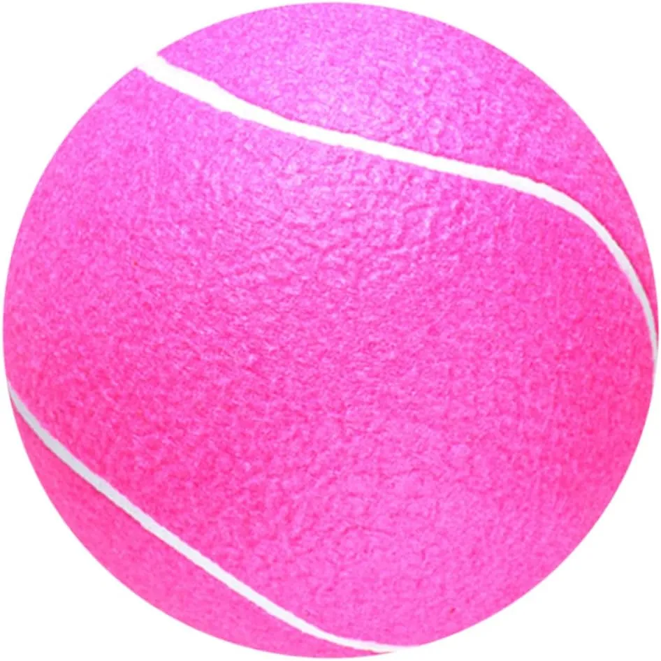 Inflatable Tennis Ball for Soft Flannel Material Safe and Portable Educational Play for Indoor and Outdoor Family Interaction Pink