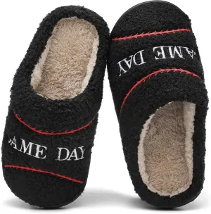 INMINPIN Kids Girls Boys Ball Sports Slippers Soft Curly House Shoes Memory Foam Non-Slip Indoor Outdoor Slippers for Sports Fan