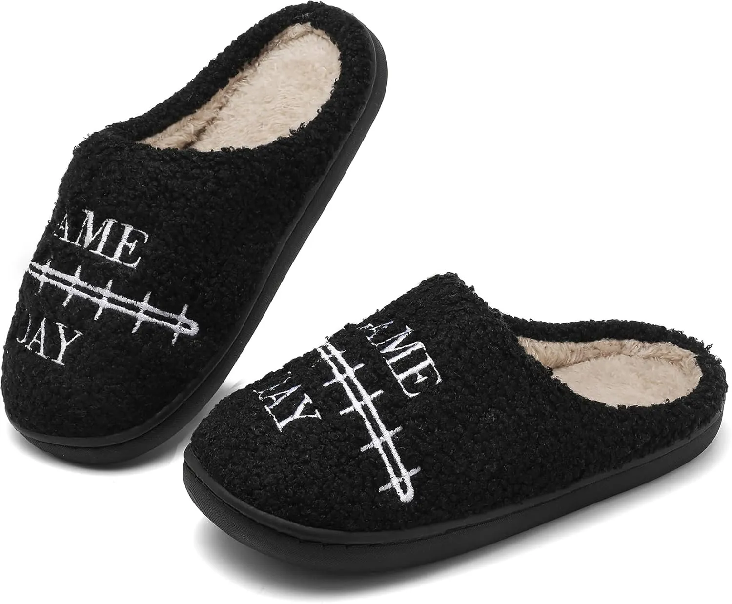 INMINPIN Kids Girls Boys Ball Sports Slippers Soft Curly House Shoes Memory Foam Non-Slip Indoor Outdoor Slippers for Sports Fan