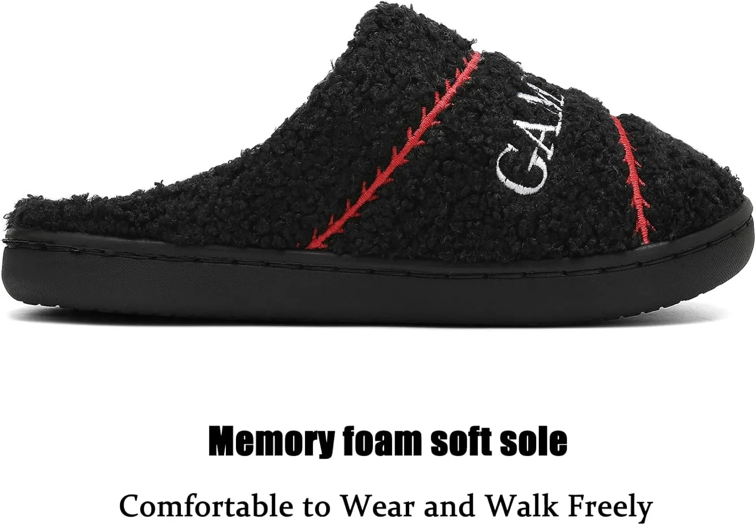 INMINPIN Kids Girls Boys Ball Sports Slippers Soft Curly House Shoes Memory Foam Non-Slip Indoor Outdoor Slippers for Sports Fan
