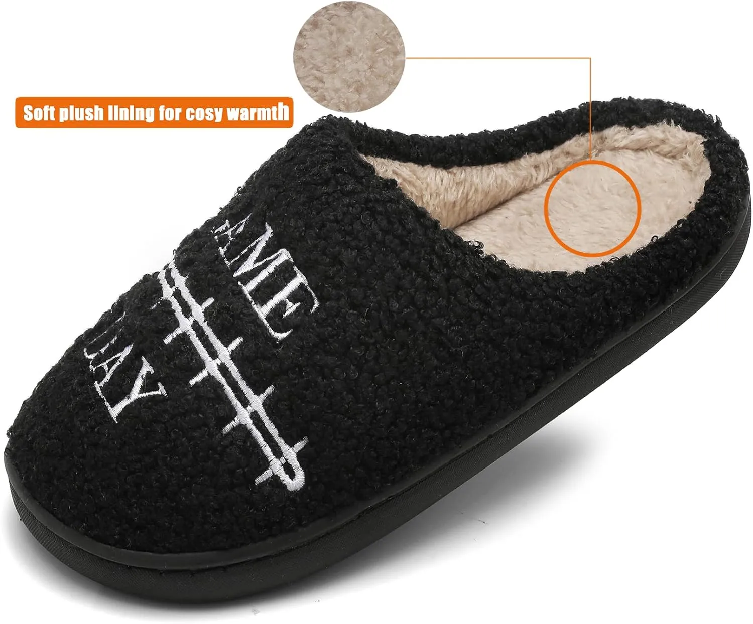 INMINPIN Kids Girls Boys Ball Sports Slippers Soft Curly House Shoes Memory Foam Non-Slip Indoor Outdoor Slippers for Sports Fan