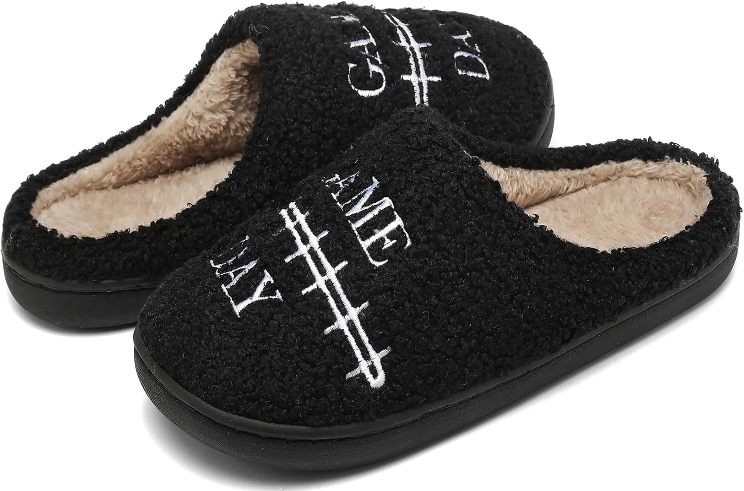 INMINPIN Kids Girls Boys Ball Sports Slippers Soft Curly House Shoes Memory Foam Non-Slip Indoor Outdoor Slippers for Sports Fan