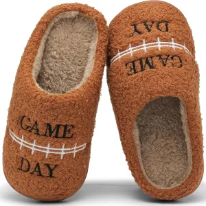 INMINPIN Kids Girls Boys Ball Sports Slippers Soft Curly House Shoes Memory Foam Non-Slip Indoor Outdoor Slippers for Sports Fan