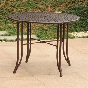 International Caravan Mandalay Iron Outdoor 39" Dining Table