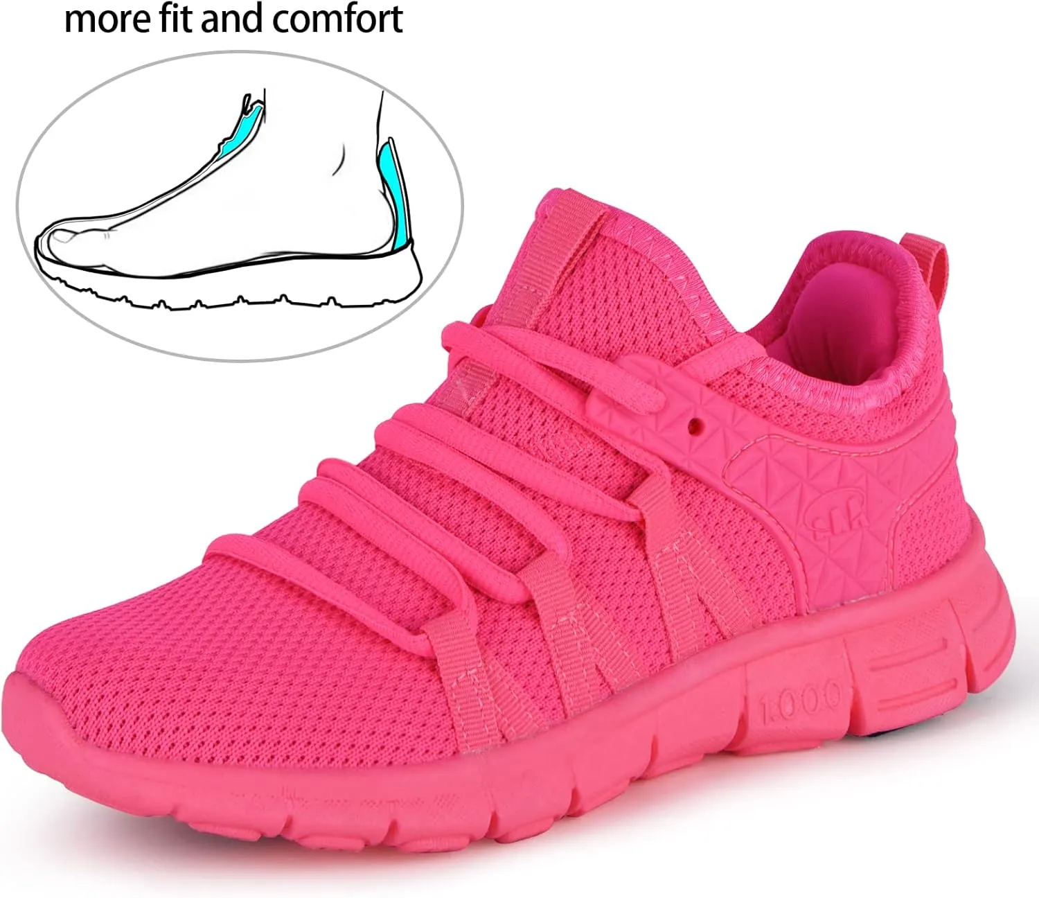 INZCOU Running Shoes Lightweight Tennis Shoes Non Slip Gym Workout Shoes Breathable Mesh Walking Sneakers