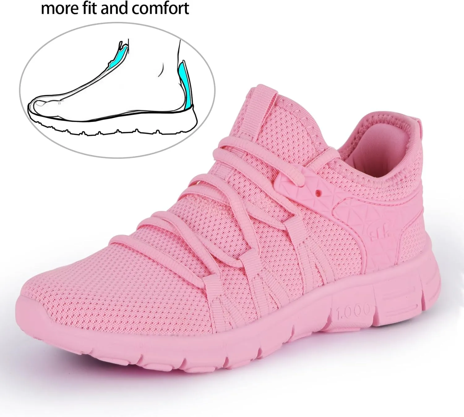 INZCOU Running Shoes Lightweight Tennis Shoes Non Slip Gym Workout Shoes Breathable Mesh Walking Sneakers