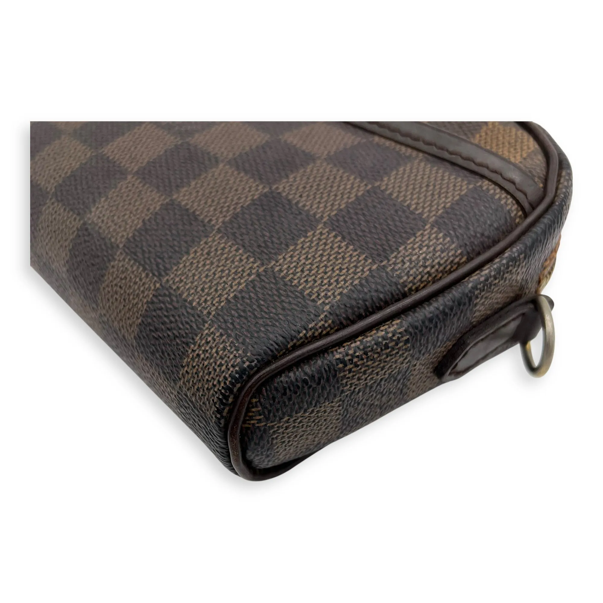 Ipanema Crossbody Bag  Damier Ebene in Coated Canvas , Gold Hardware