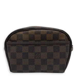 Ipanema Crossbody Bag  Damier Ebene in Coated Canvas , Gold Hardware
