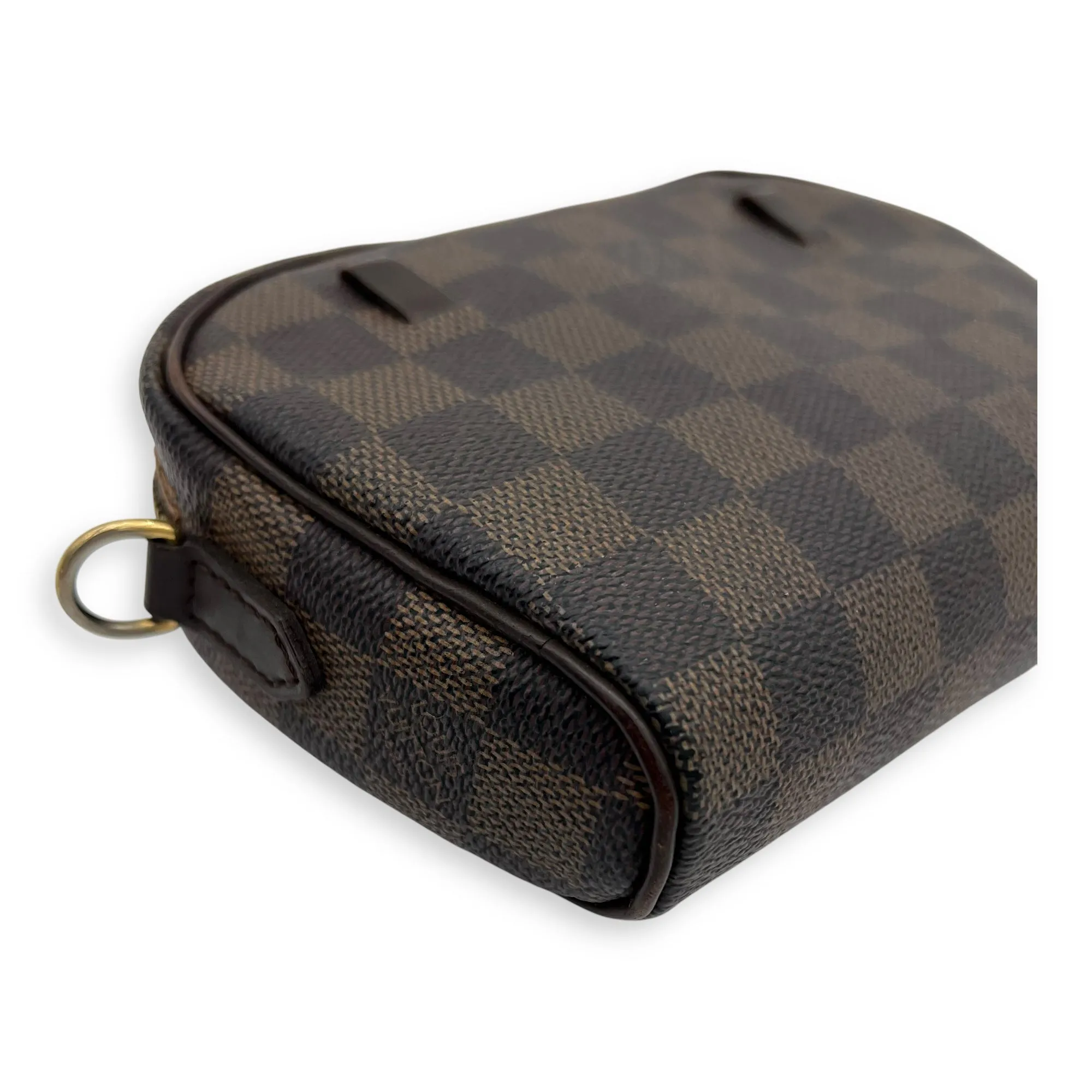 Ipanema Crossbody Bag  Damier Ebene in Coated Canvas , Gold Hardware