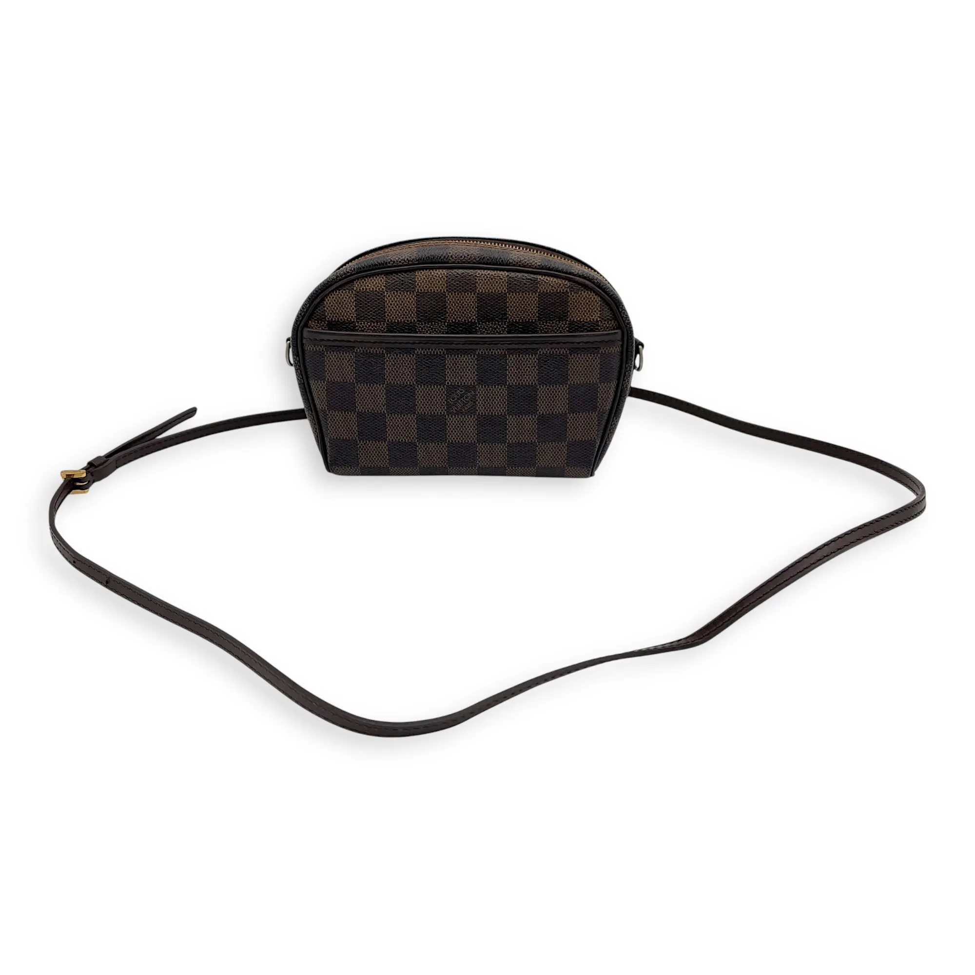 Ipanema Crossbody Bag  Damier Ebene in Coated Canvas , Gold Hardware