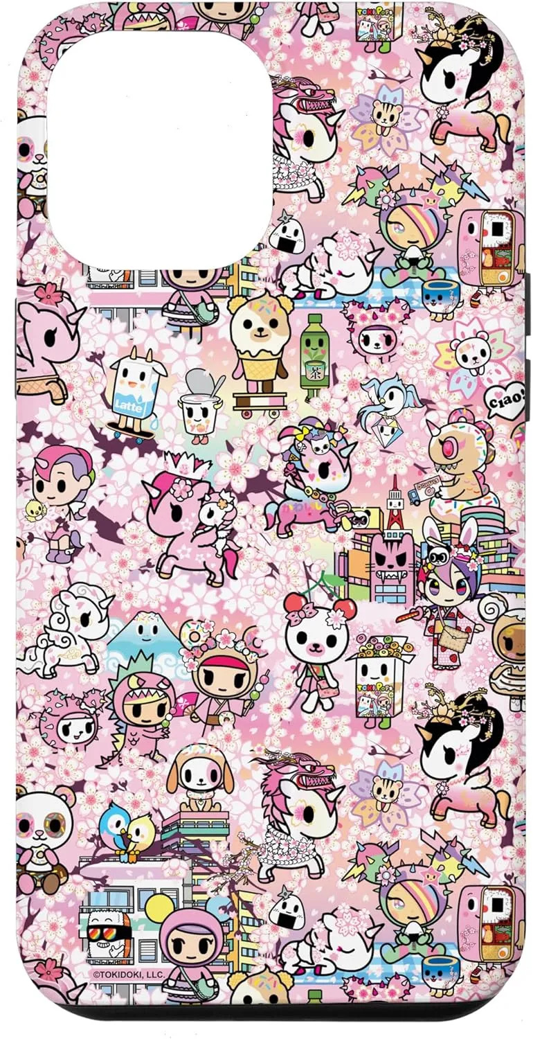 iPhone 15 Plus Tokidoki Hanami Pincnic Cute Collage Kanji Pattern Case