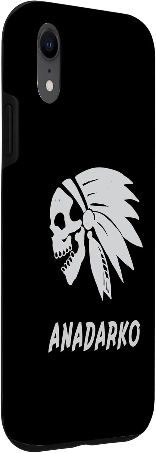 iPhone XR Anadarko Native American Indian Born Freedom Evil Skull Case